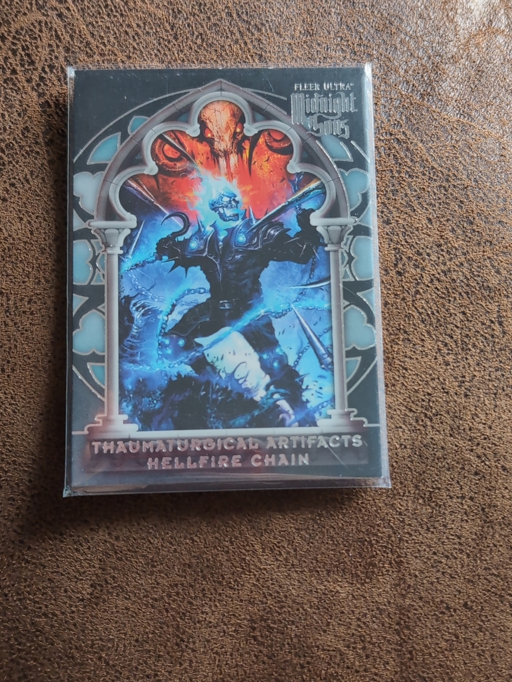 🍁Fleer Ultra Marvel Midnight Sons Thaumaturgical Artifacts- Hellfire Chain Card